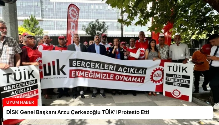 DİSK Genel Başkanı Arzu Çerkezoğlu TÜİK’i Protesto Etti
