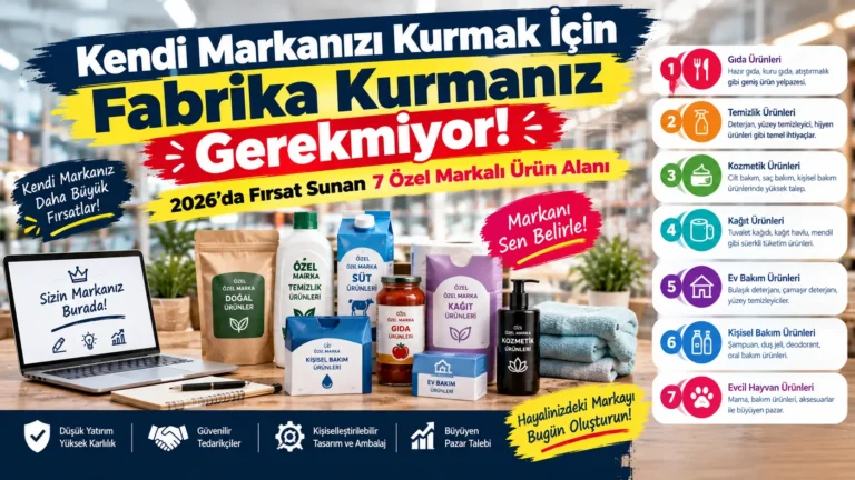 Kendi Markanızı Kurmak İçin Fabrika Kurmanız Gerekmiyor! 2026’da Fırsat Sunan 7 Özel Markalı Ürün Alanı