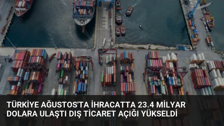 Türkiye Ağustos’ta İhracatta 23.4 Milyar Dolara Ulaştı Dış Ticaret Açığı Yükseldi